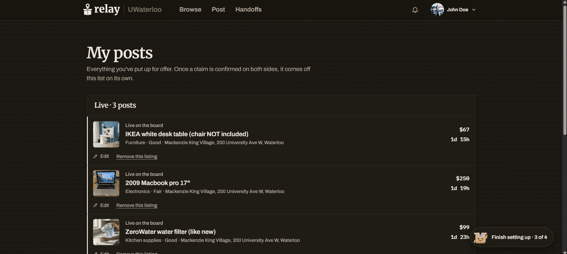 My posts