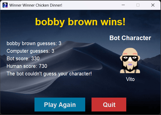 GuessWho winner!