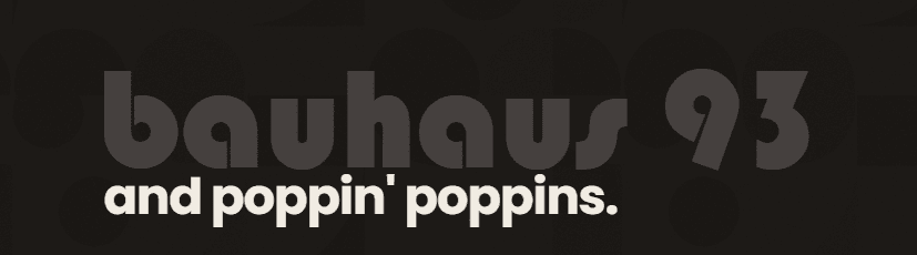Poppins, and Bauhaus 93 serving as the watermark